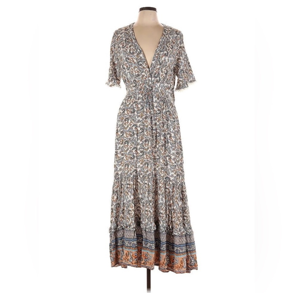 Boho paisley flowy midi dress